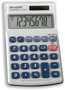 Sharp EL-240SAB calculator Pocket Basic Grey