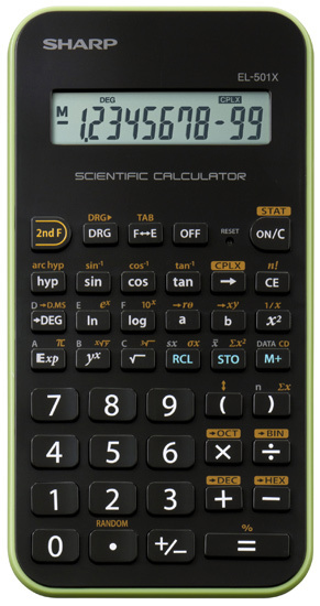 Sharp EL-501XB calculator Pocket Scientific calculator Black Green
