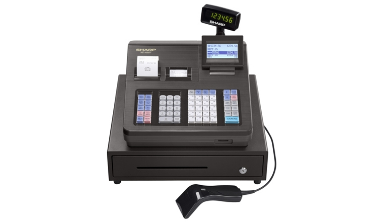 Sharp XE-A507 cash register 7000 PLUs LCD