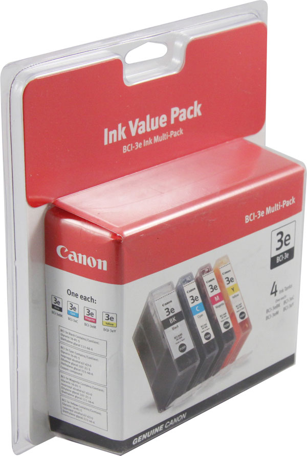 Canon BCI-3e ink cartridge Black Cyan Magenta Yellow
