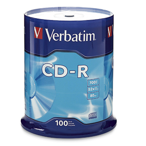 Verbatim Standard 120mm CD-R Media 700 MB 100 pcs