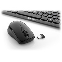Verbatim Mini Wireless Slim Keyboard and Mouse RF Wireless QWERTY Black