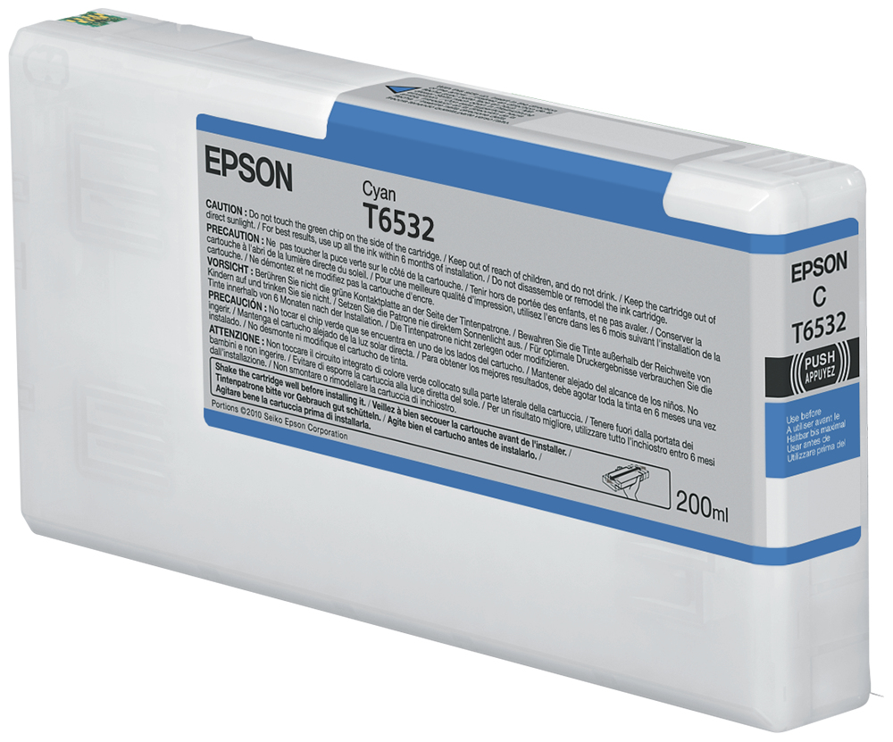 Epson T6532 Cyan (200ml) ink cartridge