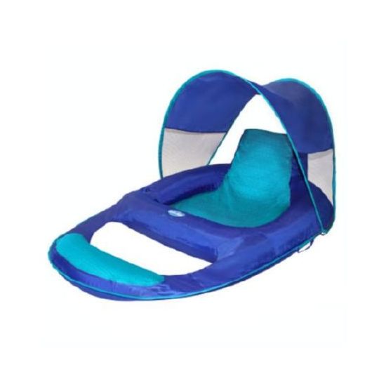 SwimWays Spring Float Recliner + Canopy