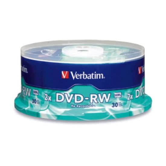 Verbatim DVD-RW 4.7GB 2X Branded 30pk Spindle