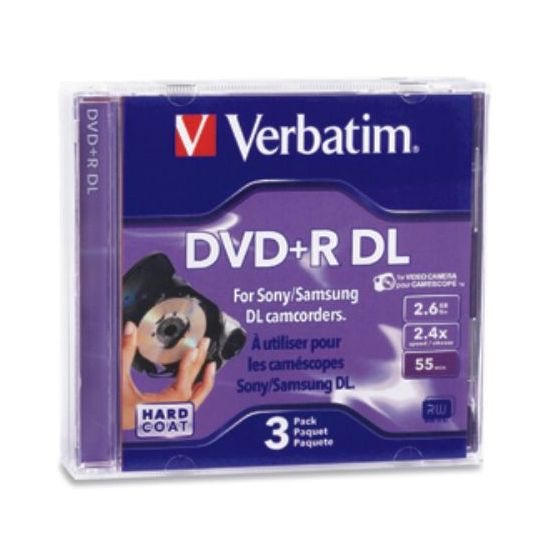Verbatim Mini DVD+R DL 2.6GB 2.4X Branded 3pk Jewel Case