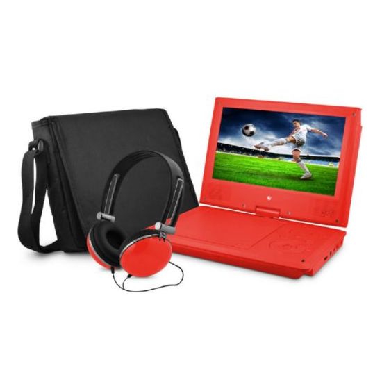 Ematic 9" DVD Player Bundle Red