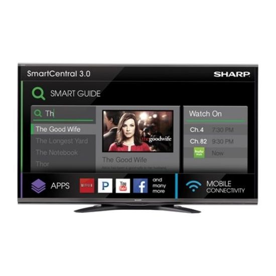 Sharp LC-60SQ15U 60" Full HD 3D compatibility Smart TV Wi-Fi Black LED TV