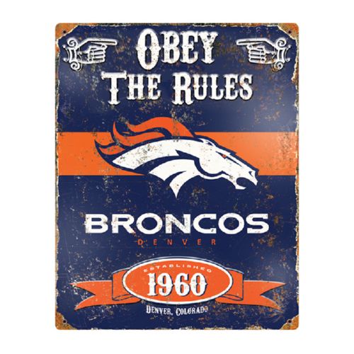 The Party Animal Broncos Vintage Metal Sign