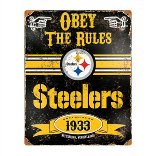 The Party Animal Steelers Vintage Metal Sign