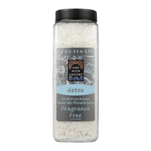 One With Nature Bath Salts - Dead Sea Mineral - Fragrance Free - 32 oz