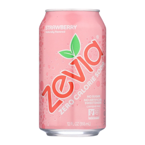 Zevia Soda - Zero Calorie - Strawberry - Can -  6/12 oz - case of 4
