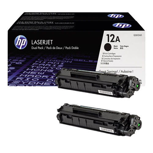 HP Q2612D Genuine HP Toner Cartridges (2 x HP Q2612A)