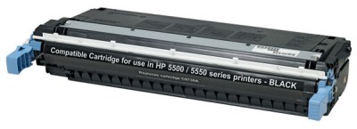 C9730A Compatible toner cartridge for HP LaserJet 5500, 5550 Series produces 12,000 pages at 6% coverage.