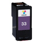 Tri-Color Inkjet Cartridge compatible with the Lexmark (Lexmark#33) 18C0033