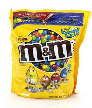 M & Ms Peanut.  42 Ounce Bag .A delicious bag of Fresh Resealable Peanut M & Ms
