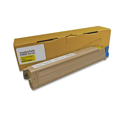 Yellow Toner Cartridge compatible with the Okidata 42918981