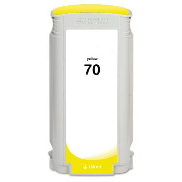 Yellow Pigment Inkjet Cartridge compatible with the HP (HP 70) C9454A