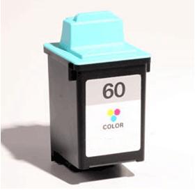 Tri-Color Inkjet Cartridge compatible with the Lexmark (Lexmark#60) 17G0060