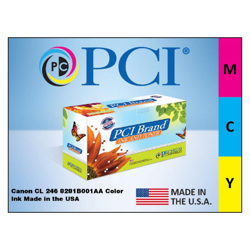 PCI Canon Remanufactured CL-246 8281B001 Color Ink Cartridge 180 Page Yield