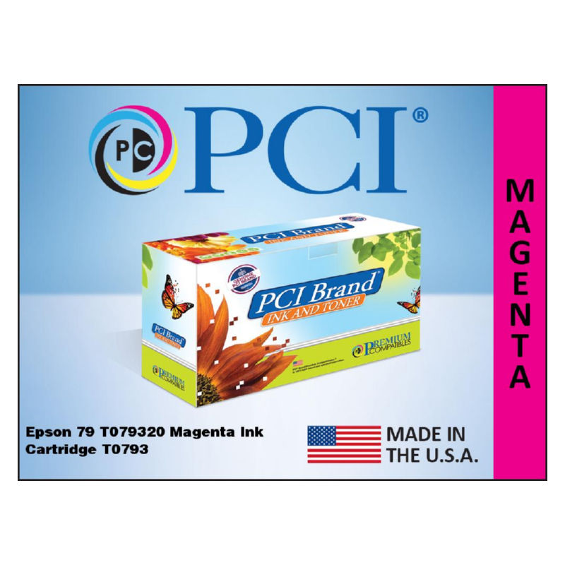 PCI Epson Remanufactured 79 T079320 Magenta Ink Cartridge T0793 Made in the USA