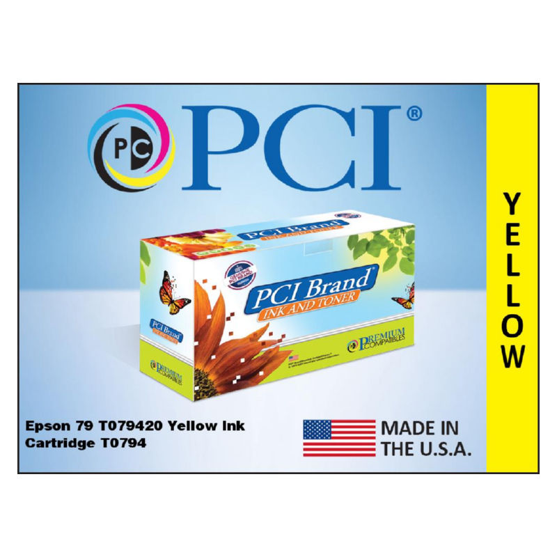 PCI Epson Remanufactured 79 T079420 Yellow Inkjet Cartridge T0794 Made in the USA
