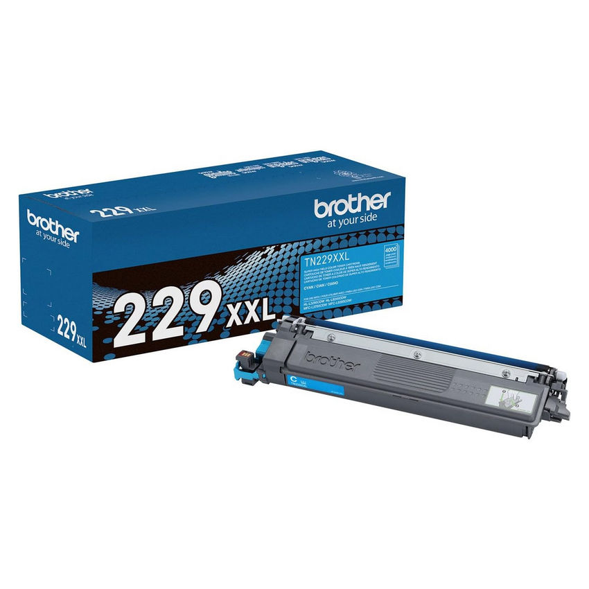 Brother TN229XXLC Super High Yield Cyan Toner Cartridge (4000 Yield)