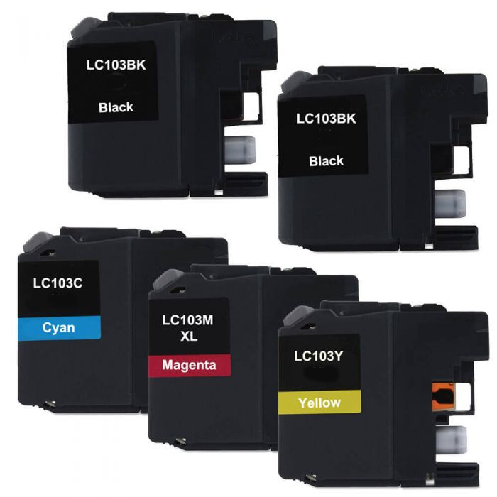 Brother Compatible Brother LC103 (LC103BK/LC103C/LC103M/LC103Y) Inkjet Color Combo