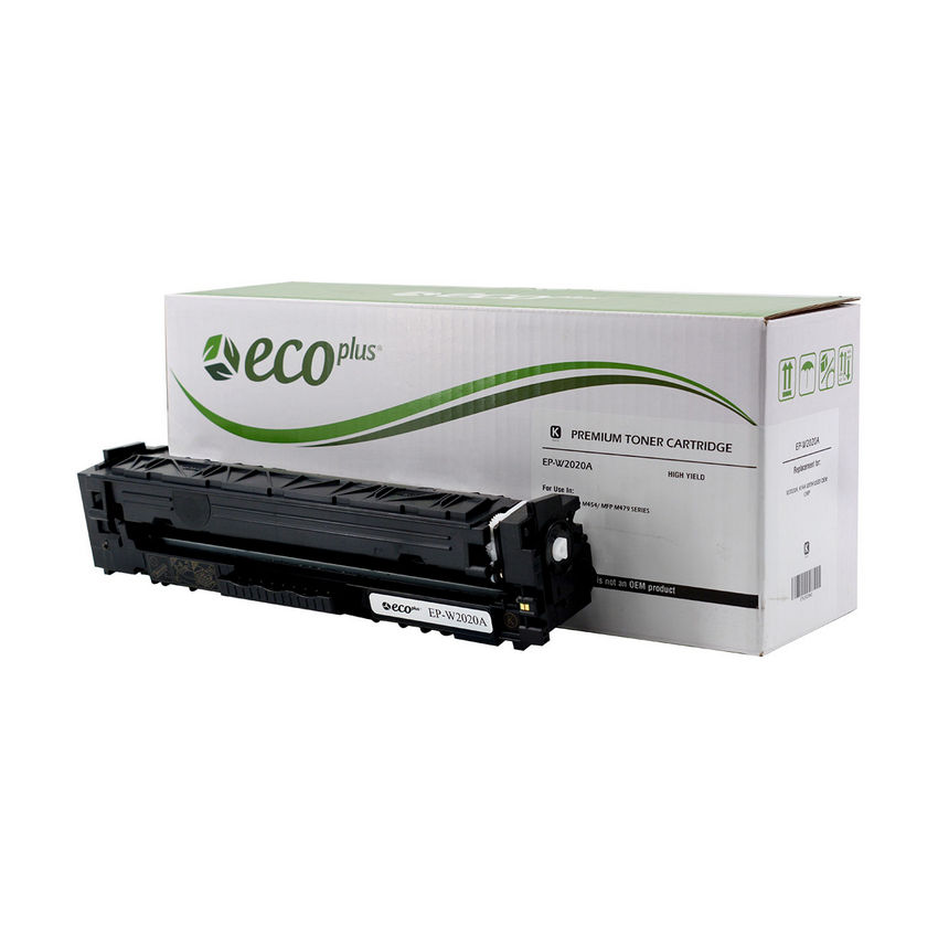EcoPlus HP 414A (W2020A) Toner Cartridge, Black, 2.1K Yield, (Used OEM Chip), Made in USA