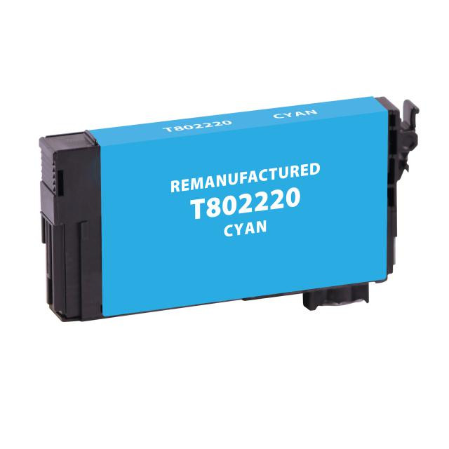 Epson Remanufactured T802220 Cyan Ink Cartridge