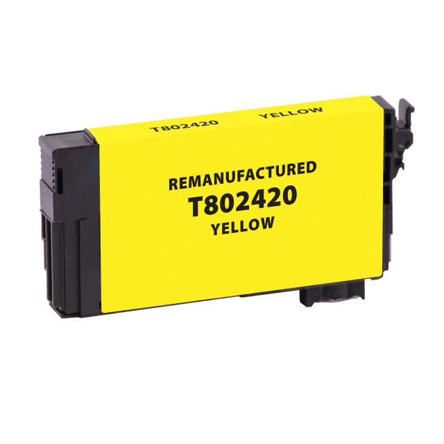 Epson Remanufactured T802420 Yellow Ink Cartridge