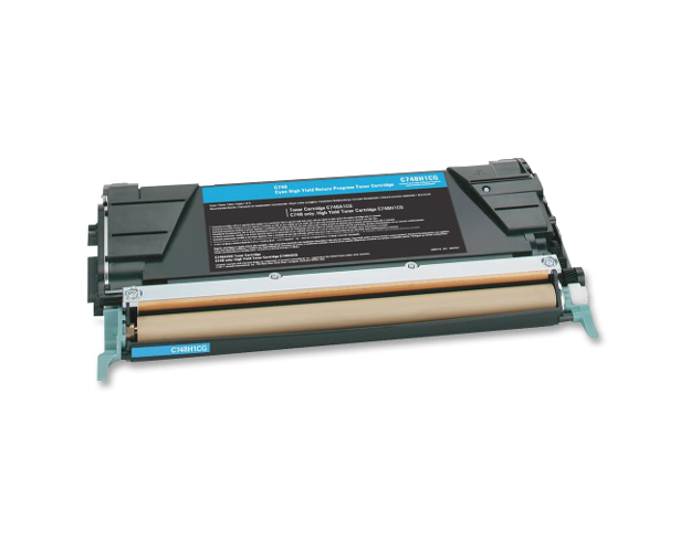 Cyan Toner Cartridge compatible with the Lexmark C748H1CG