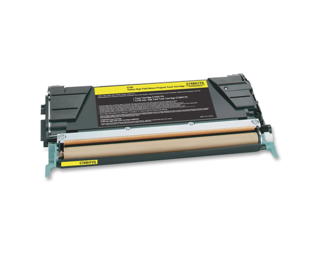 Yellow Toner Cartridge compatible with the Lexmark C748H1YG