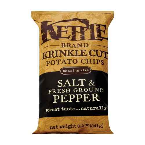 Kettle Brand Potato Chips Salt and Fresh Ground Pepper Case of 12 8.5 oz. My Natures Delight