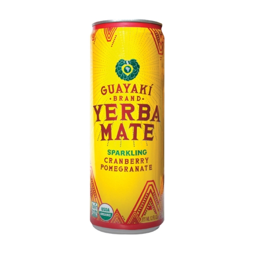 Guayaki Yarba Mate Sparkling Mate - Cranberry Pomegranate - Case of 12 - 12 oz.