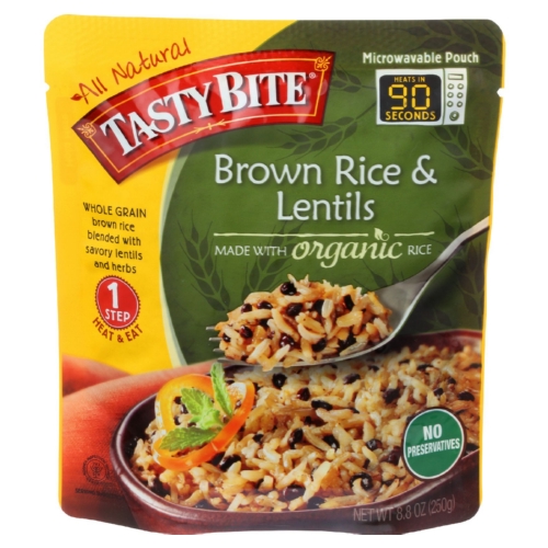 Tasty Bite Rice - Brown Rice and Lentils - Organic - 8.8 oz - case of 6