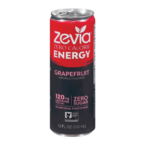 Zevia Zero Calorie Energy Drink - Grapefruit - Case of 12 - 12 fl oz