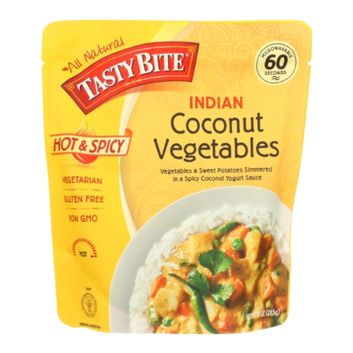 Tasty Bite Heat  Eat Indian Cuisine Entrée - Hot  Spicy Coconut Vegetables - Case of 6 - 10 oz