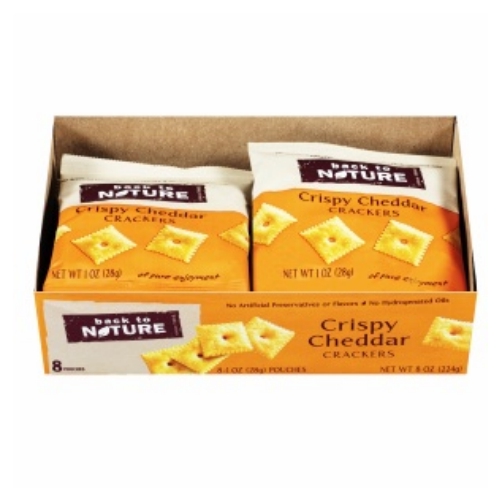 Back To Nature Crispy Cheddar Crackers Case Of 4 1 Oz My Natures Delight