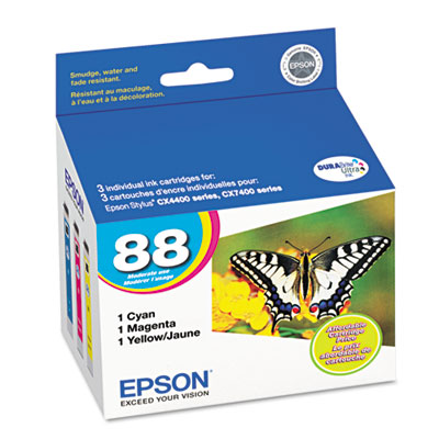 OEM inkjet cartridge multipack for Epson Stylus CX4400 and CX7400 produces a 430 page yield at 5% coverage.