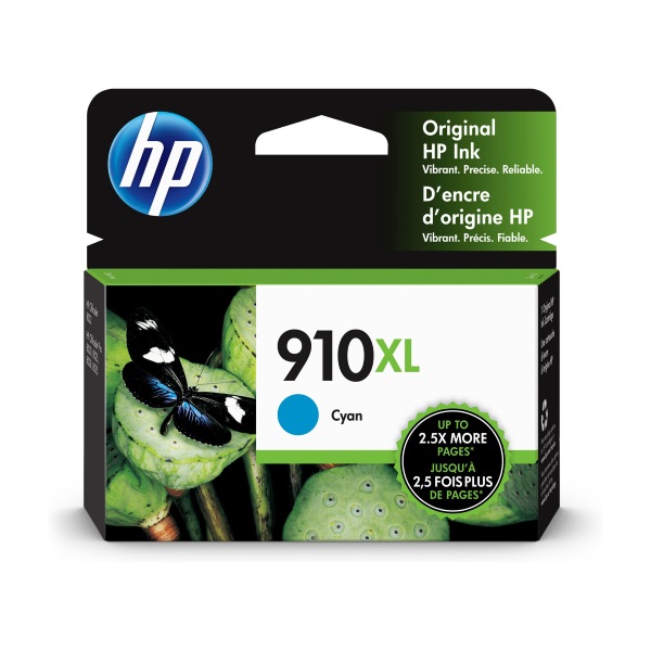 HP 910XL Ink Cartridge, Cyan (3YL62AN)