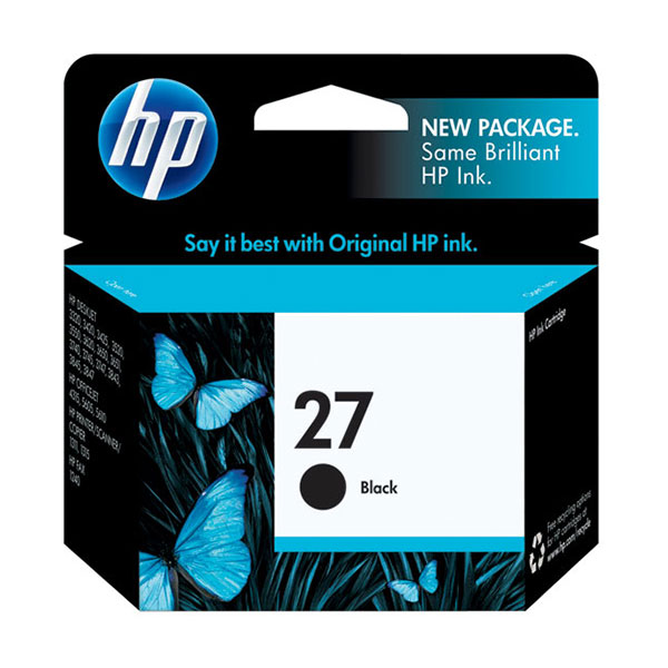 HP 27 Ink Cartridge, Black (C8727AN)
