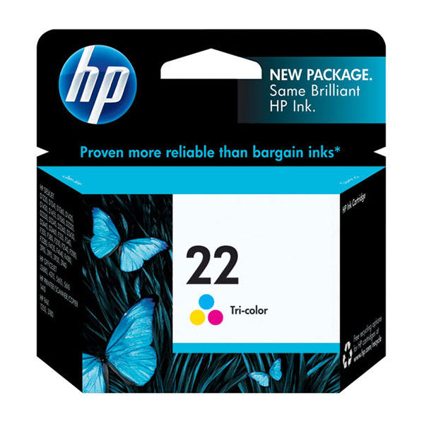 HP 22 Ink Cartridge, Tri-color (C9352AN)