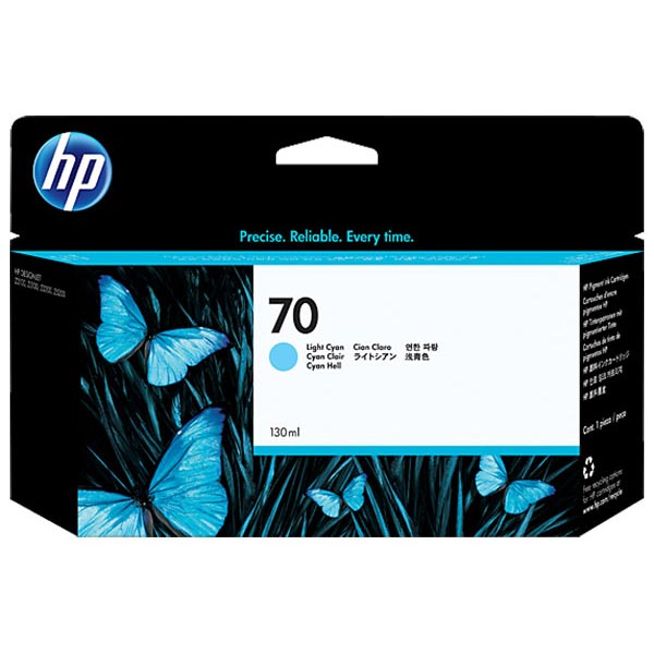 HP 70 130-ml Light Cyan DesignJet Ink Cartridge (C9390A)