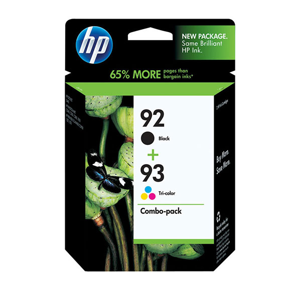 HP 92/93 Ink Cartridges - Black, Tri-color, 2 Cartridges (C9513FN)