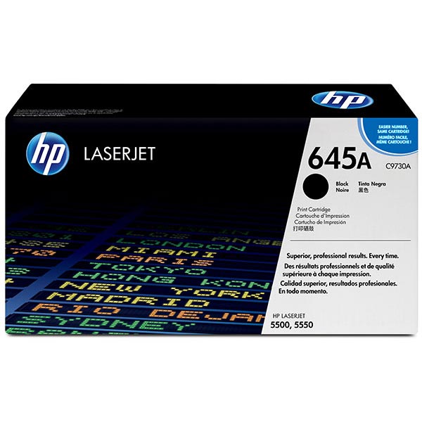 OEM toner for HP Color LaserJet 5500, 5550 Series produces 13,000 pages.