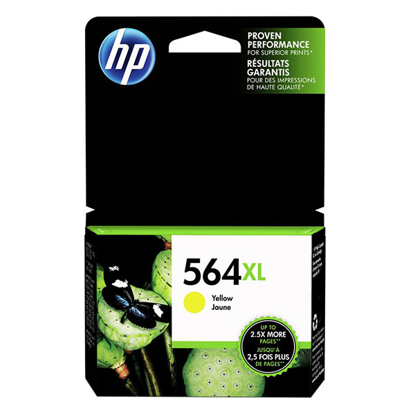 HP 564XL Ink Cartridge, Yellow (CB325WN)