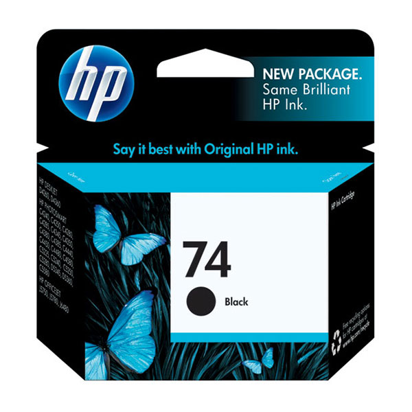 HP 74 Ink Cartridge, Black (CB335WN)