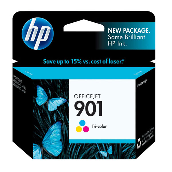 HP 901 Ink Cartridge, Tri-color (CC656AN)