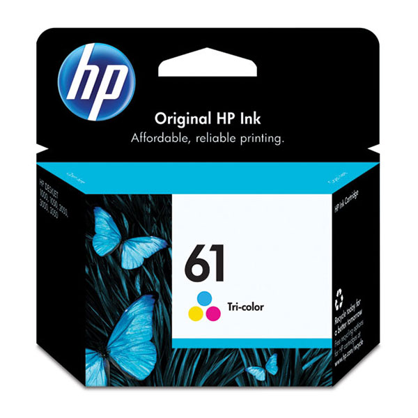 HP 61 Ink Cartridge, Tri-color (CH562WN)